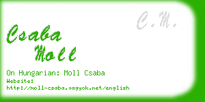 csaba moll business card